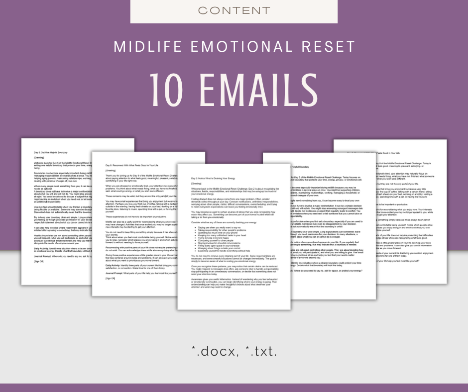 10-Day 'Midlife Emotional Reset' Challenge