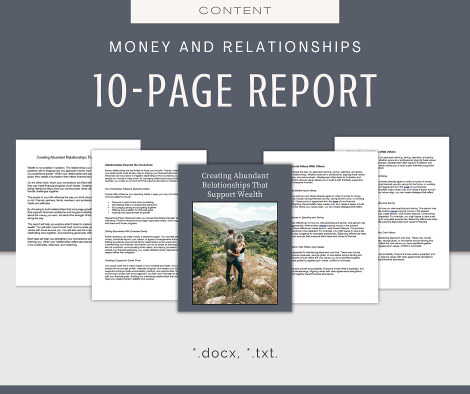 Money and Relationships | Content & Journal Bundle