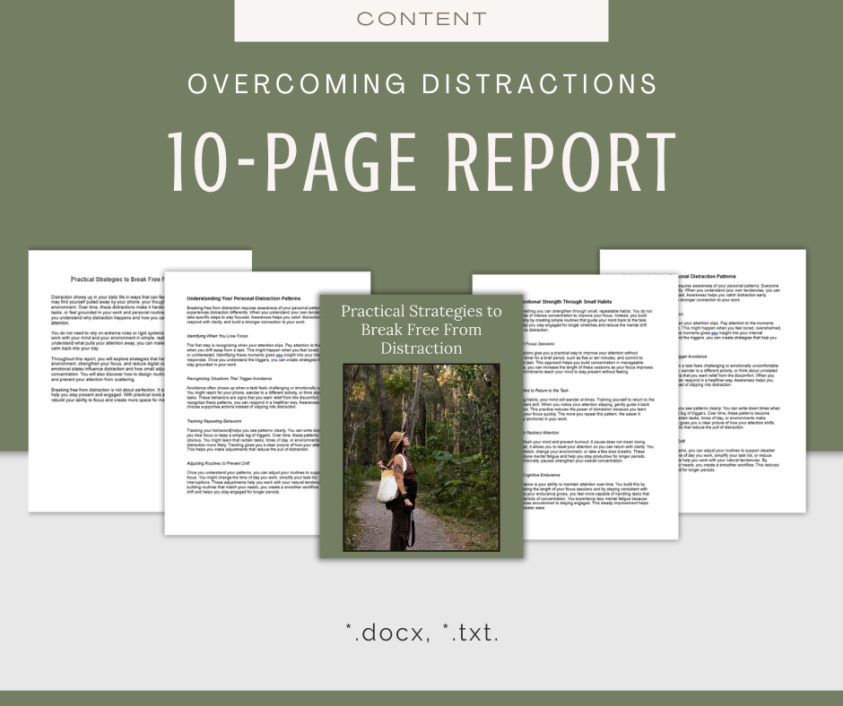 Overcoming Distractions | Content & Journal Bundle