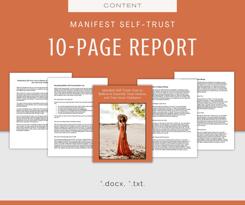 Manifest Self-Trust | Content & Journal Bundle