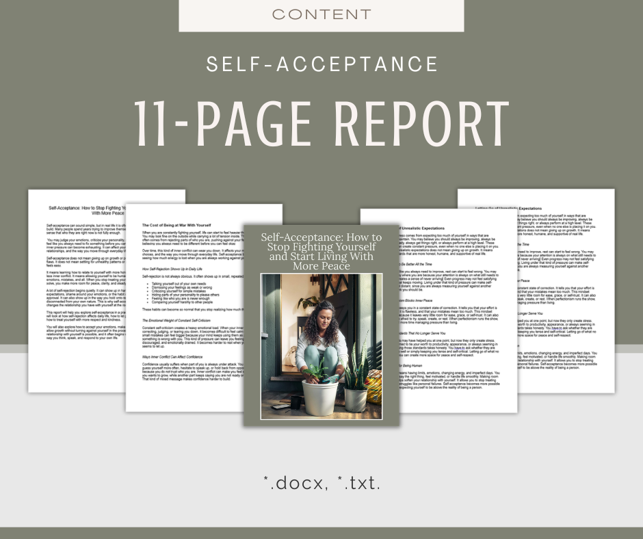 Self-Acceptance | Report & Articles Bundle
