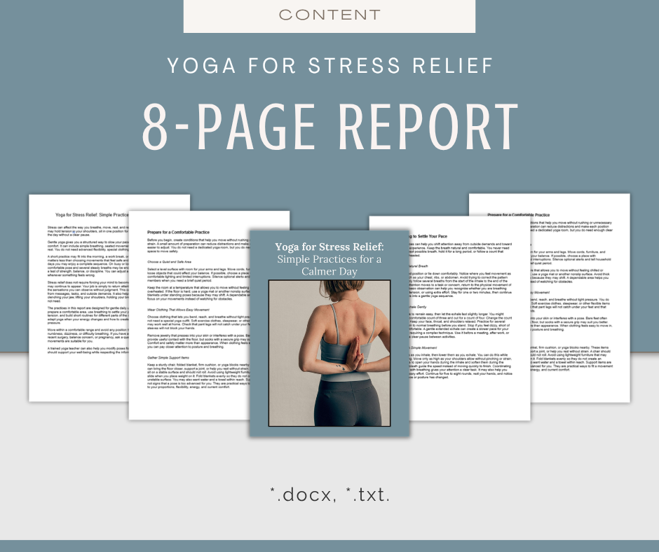 Yoga for Stress Relief | Content & Journal Bundle