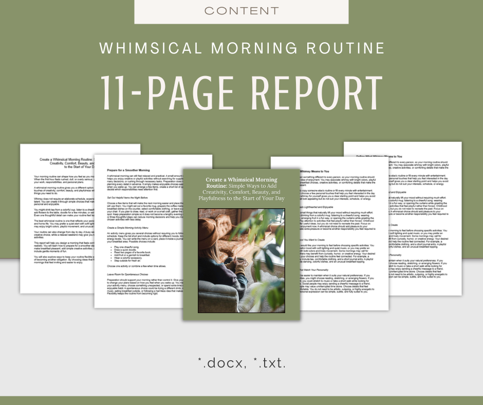 Whimsical Morning Routine | Content & Journal Bundle