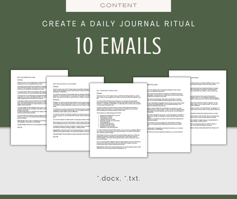 10-Day 'Create a Daily Journal Ritual' Challenge