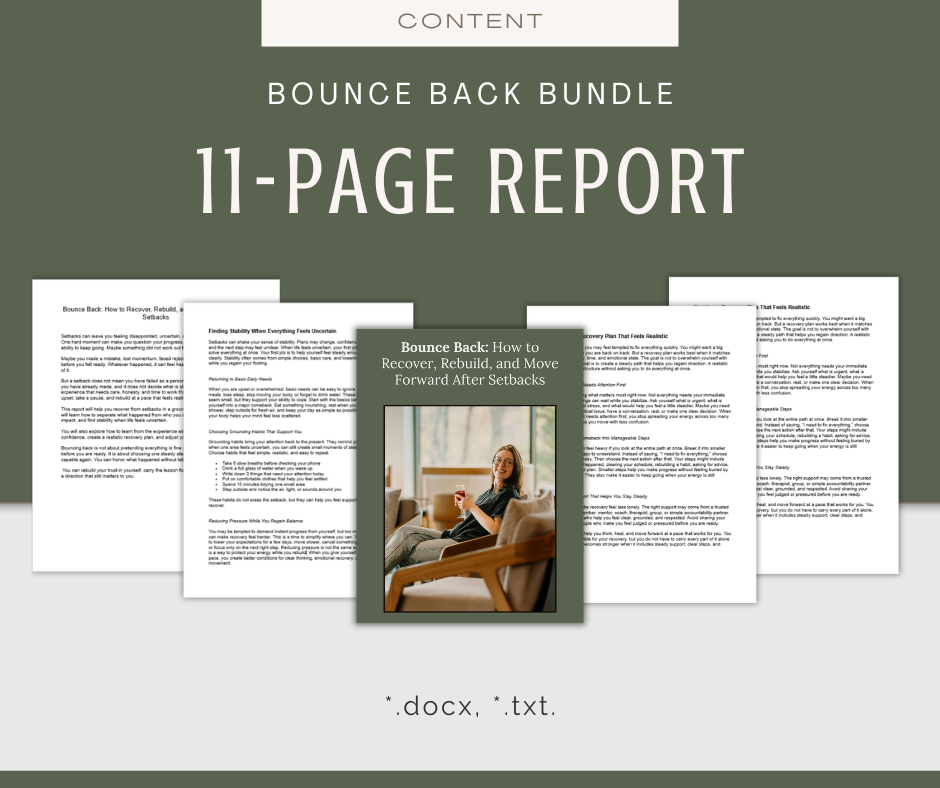 Bounce Back | Content & Journal Bundle