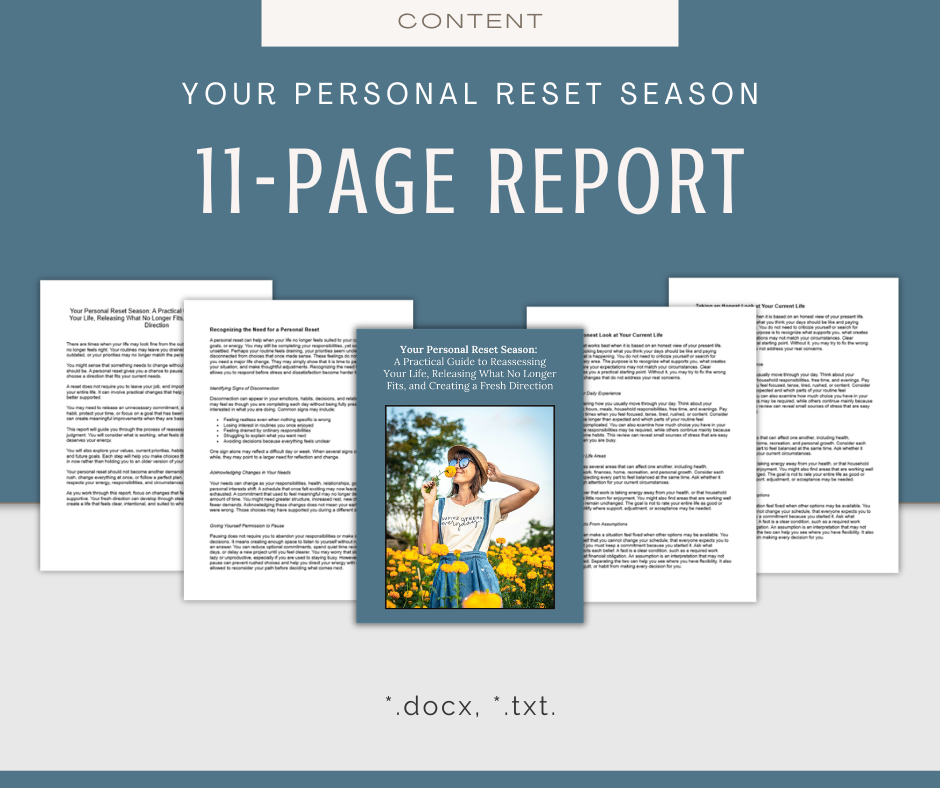 Your Personal Reset Season | Content & Journal Bundle