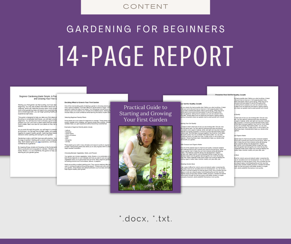 Gardening For Beginners | Content & Journal Bundle