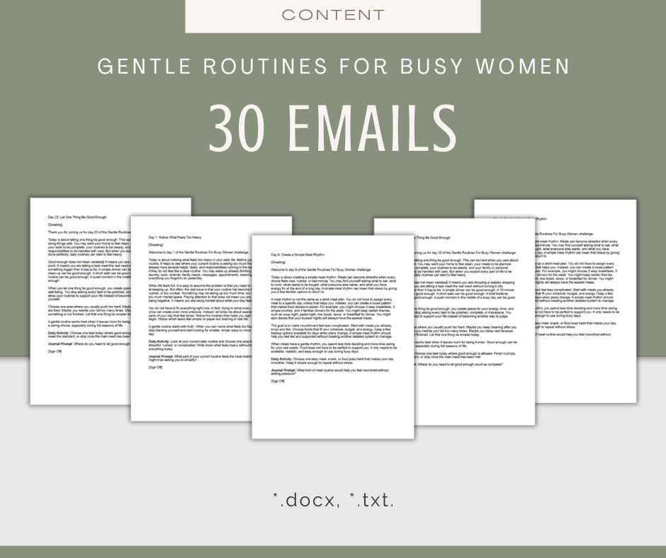 30-Day 'Gentle Routines For Busy Women' Challenge