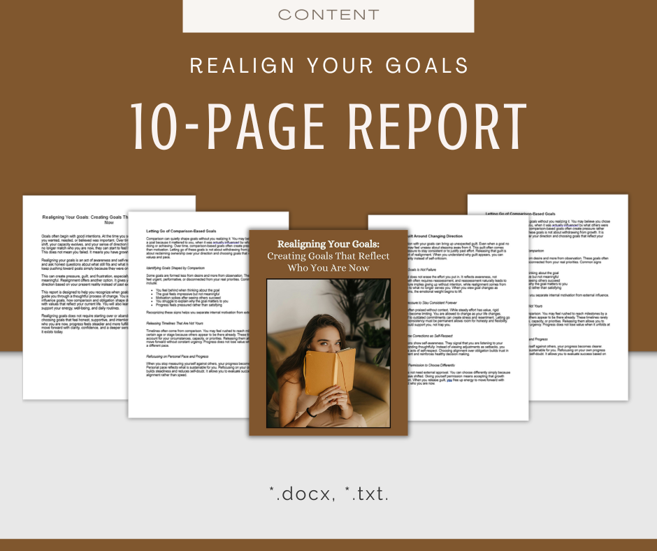 Realigning Your Goals | Content & Journal Bundle