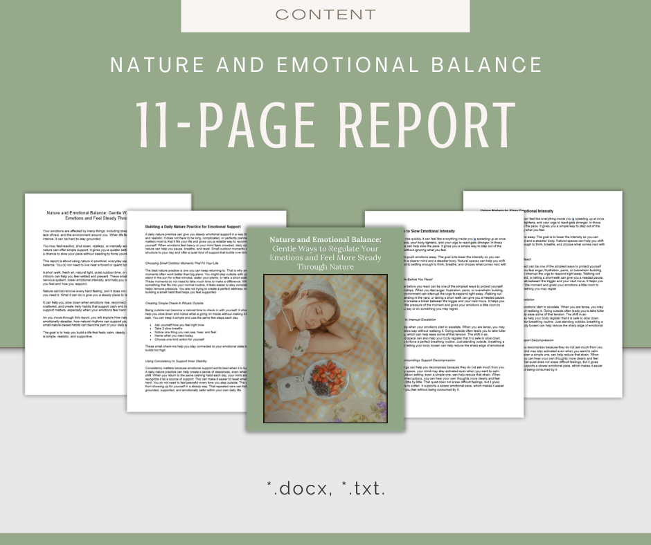 Nature and Emotional Balance | Content & Journal Bundle
