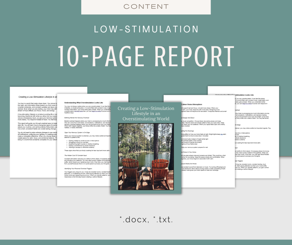 Low-Stimulation | Content & Journal Bundle