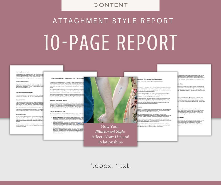 Attachment Styles | Content & Journal Bundle