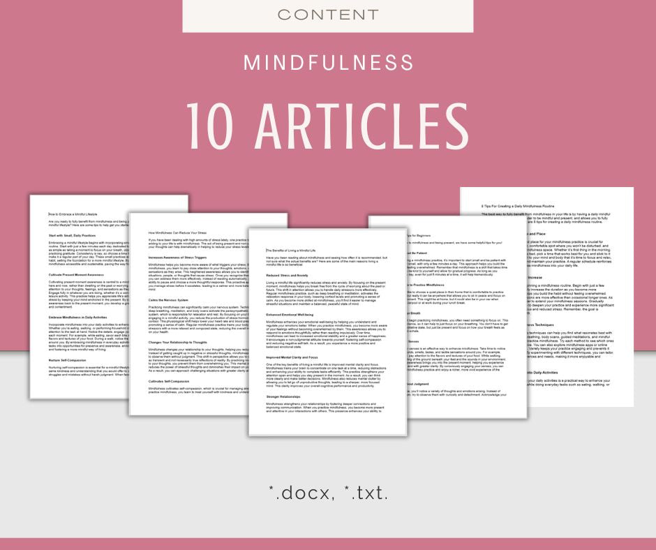 Mindfulness Journey | MEGA Content and Templates Bundle