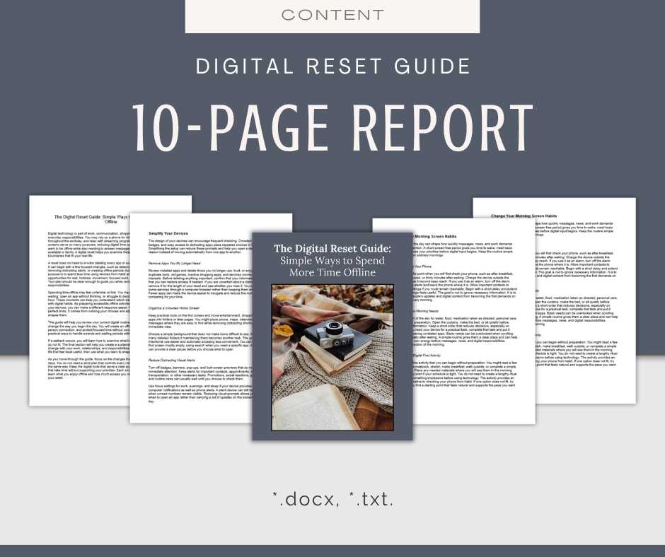 Unplug to Recharge | Content & Journal Bundle