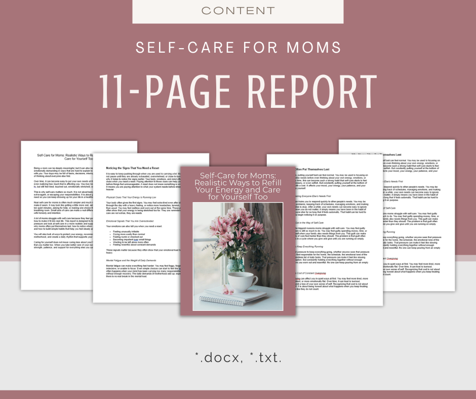 Self-Care for Moms | Report & Articles Bundle