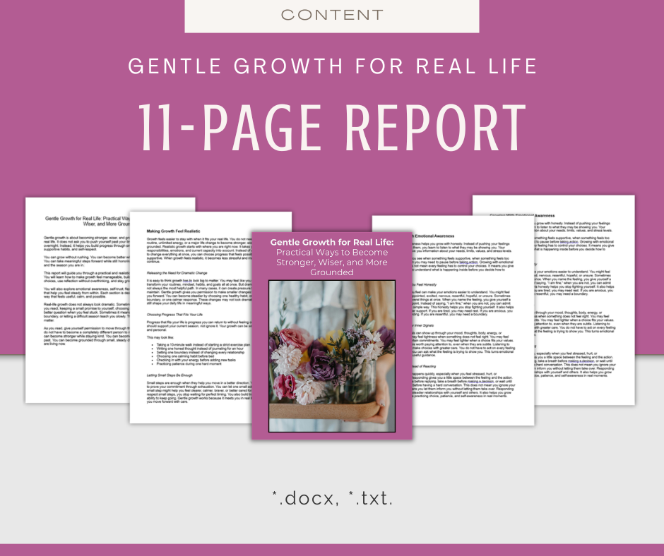 Gentle Growth For Real Life | Content & Journal Bundle