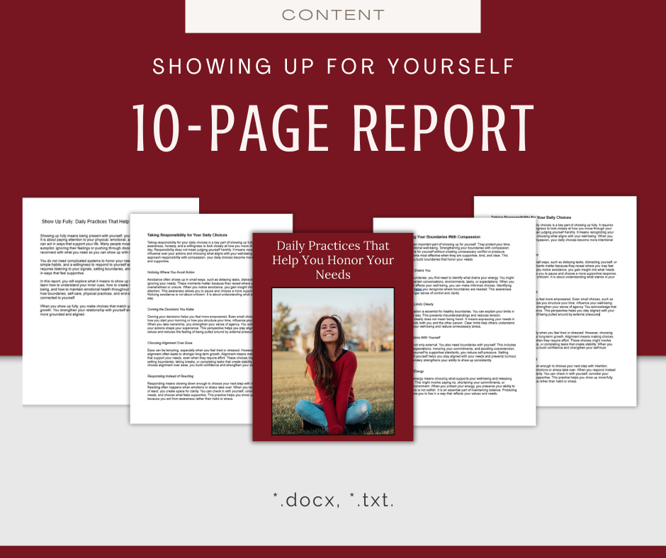 Showing Up For Yourself | Content & Journal Bundle