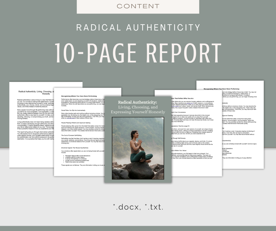 Radical Authenticity | Content & Journal Bundle