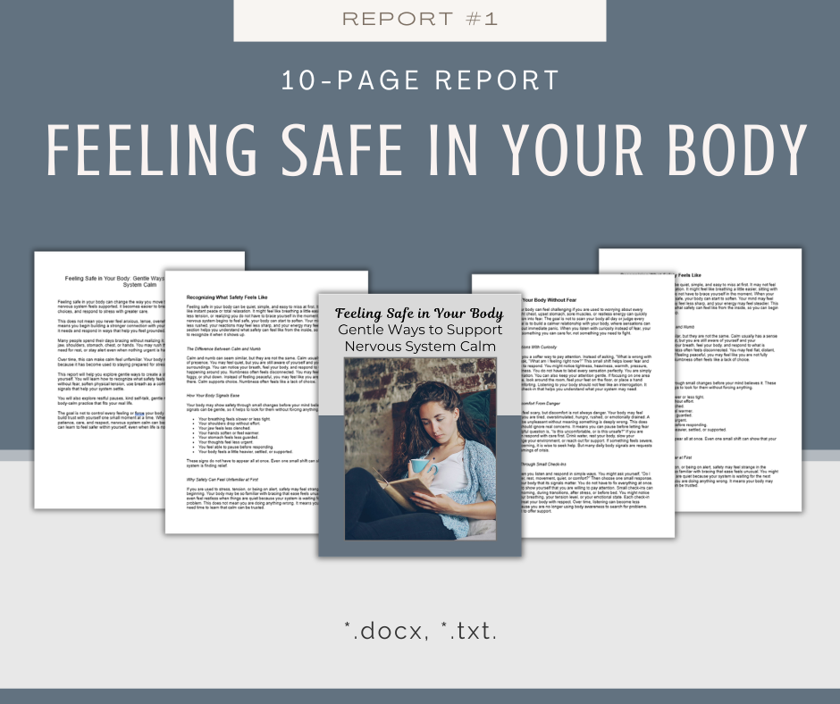 Calm Body Reset and Nervous System Safety | 5 Report Bundle