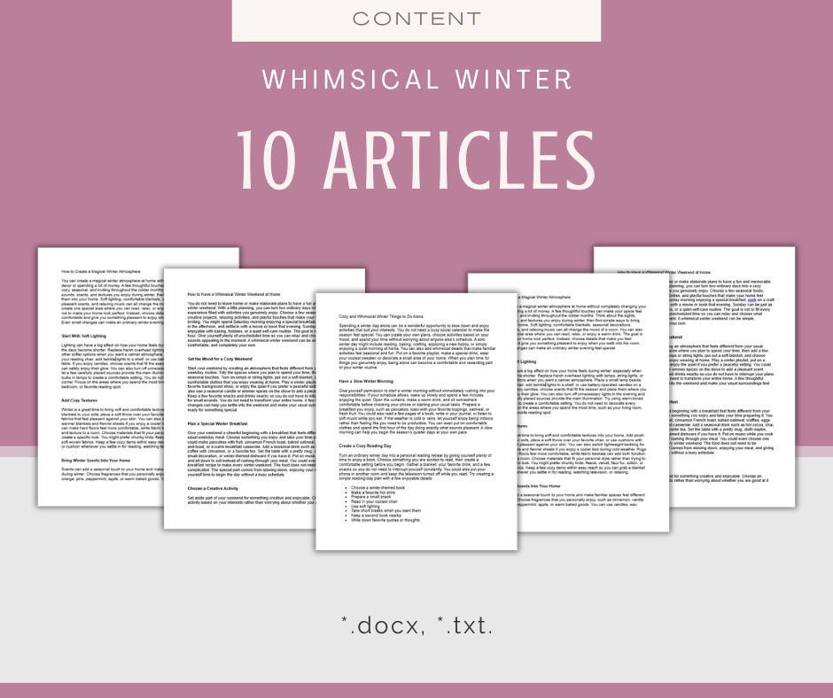 Whimsical Winter | MEGA Content and Templates Bundle