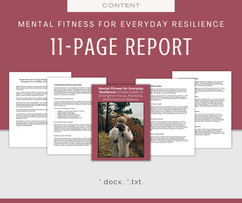 Mental Fitness for Everyday Resilience | Content & Journal Bundle