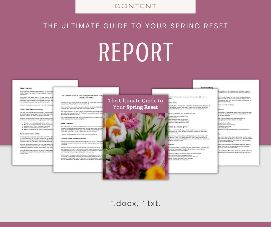 Spring Refresh Guide Spring Reset and Refresh | Content & Journal Bundle – Happy Healthy Content