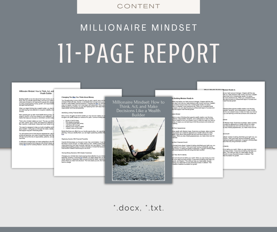 Millionaire Mindset | Report & Articles Bundle