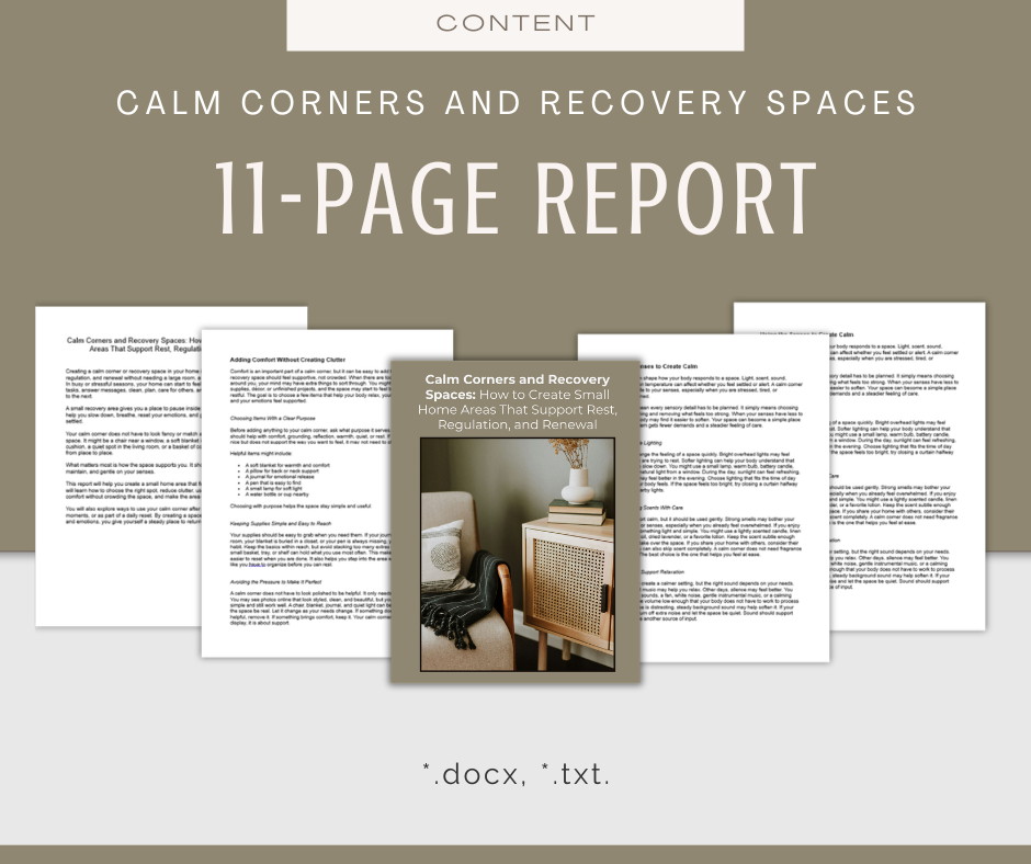 Calm Corners and Recovery Spaces | Content & Journal Bundle