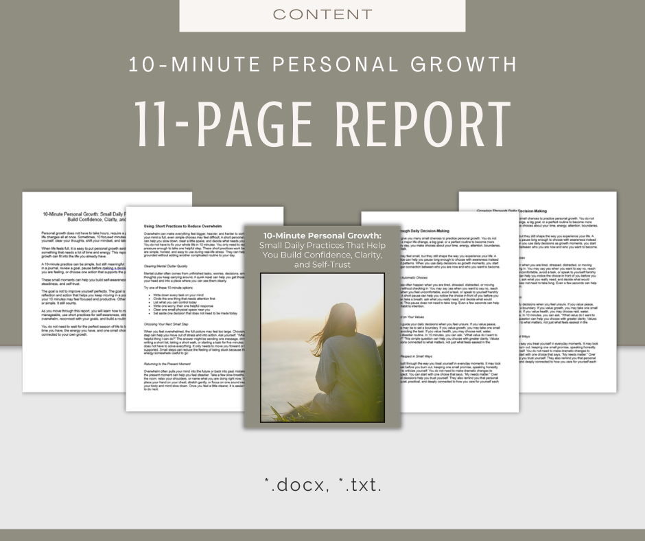 10-Minute Personal Growth | Content & Journal Bundle