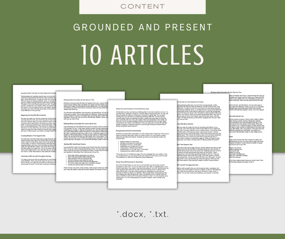 Grounded and Present | MEGA Content and Templates Bundle