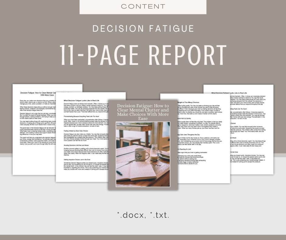 Decision Fatigue | Report & Articles Bundle