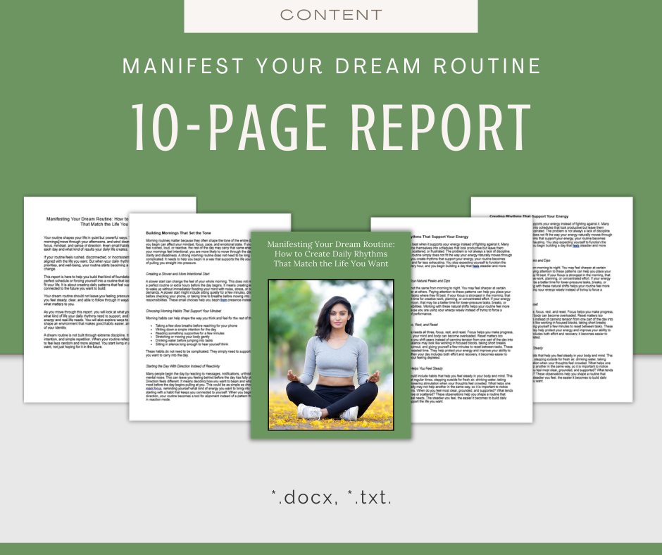 Manifest Your Dream Routine | Content & Journal Bundle
