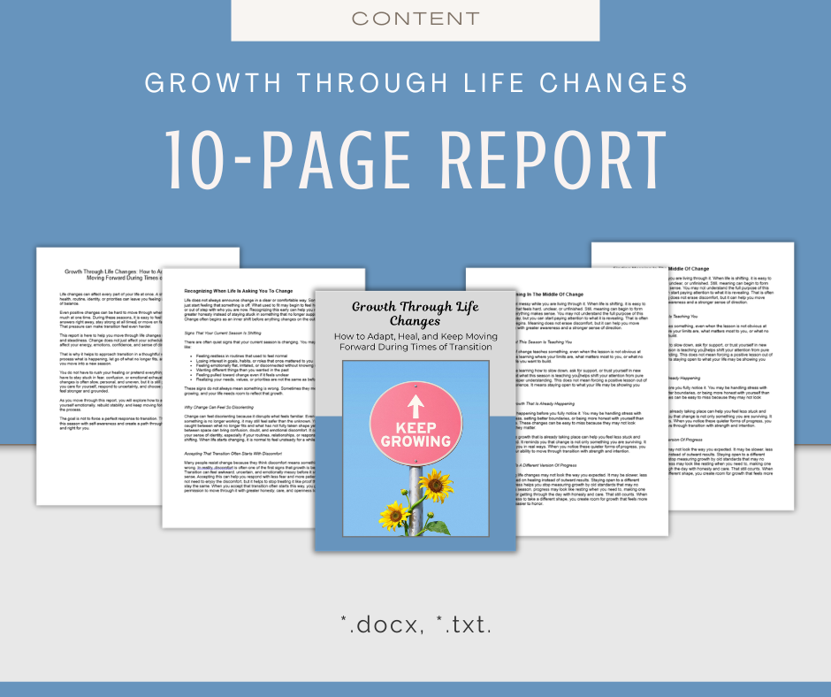 Growth Through Life Changes | Content & Journal Bundle