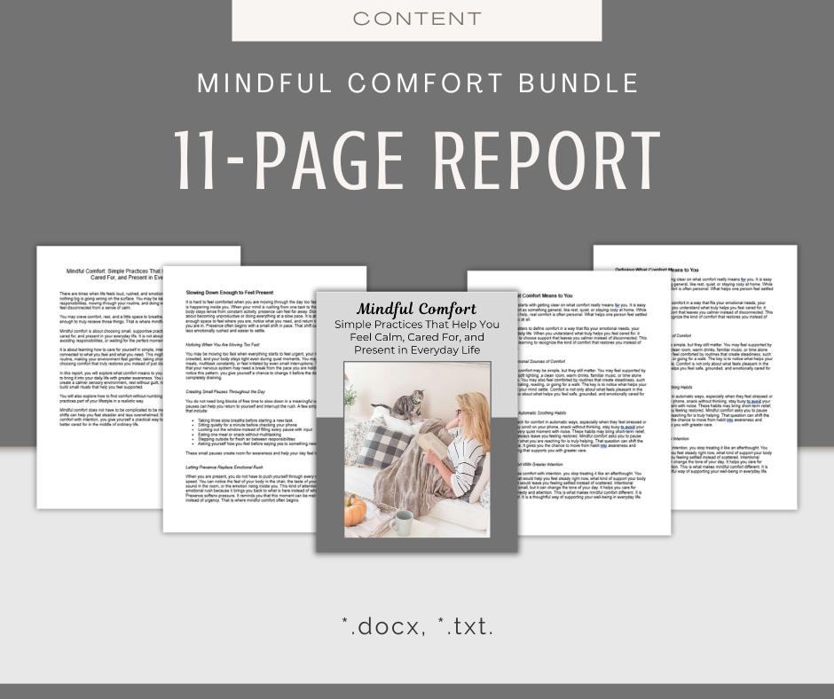 Mindful Comfort | Content & Journal Bundle