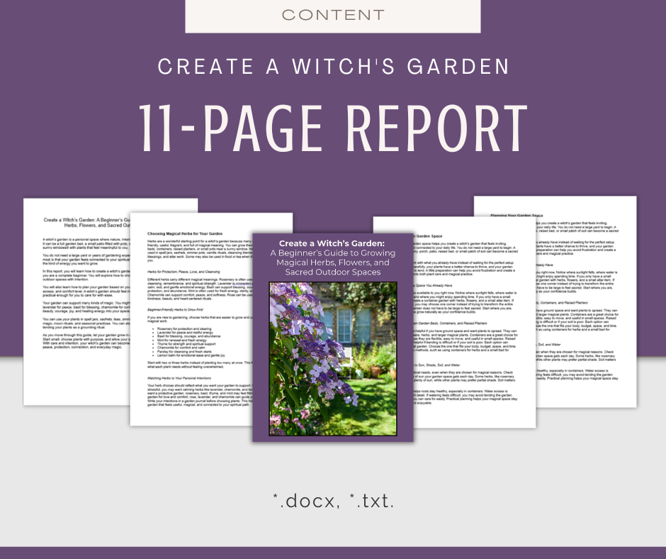 Create a Witch's Garden | Content & Journal Bundle