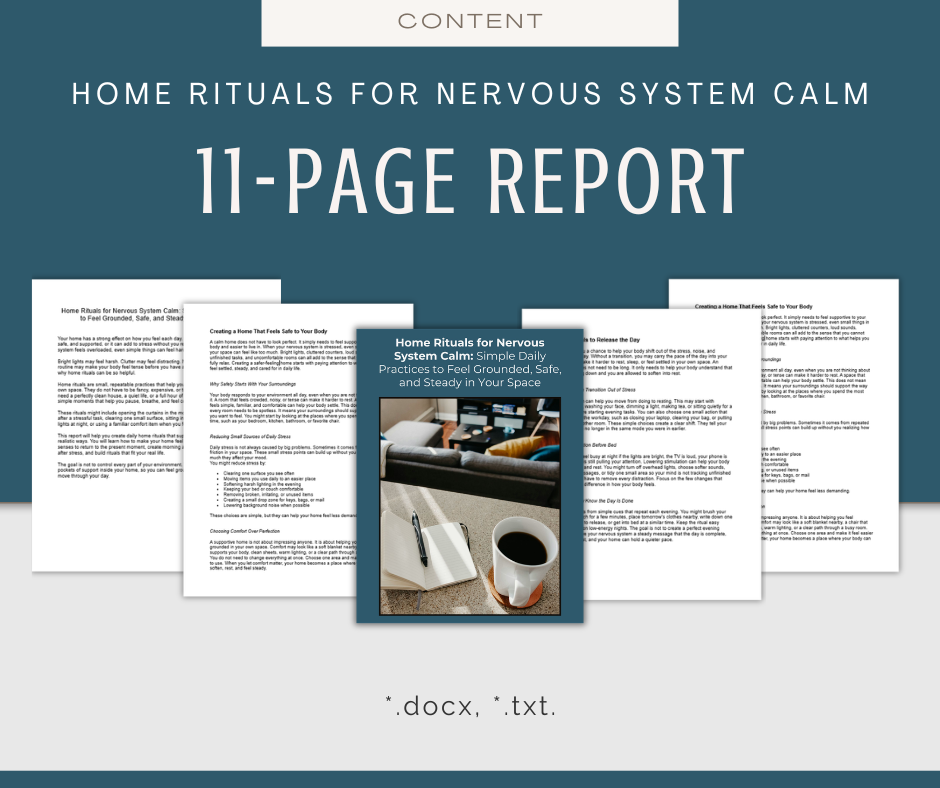 Home Rituals for Nervous System Calm | Content & Journal Bundle