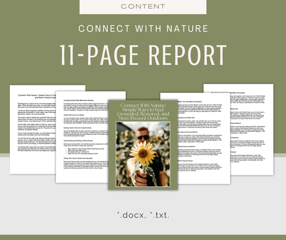 Connect With Nature | Report & Articles Bundle