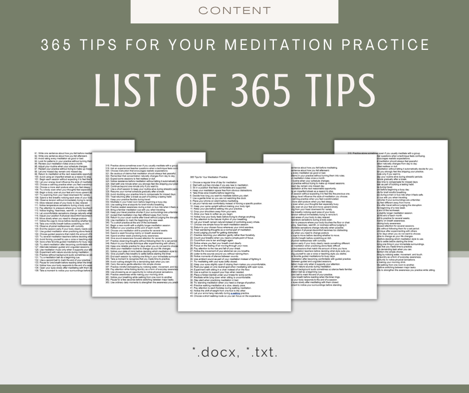 365 Tips for Your Meditation Practice | Content Bundle