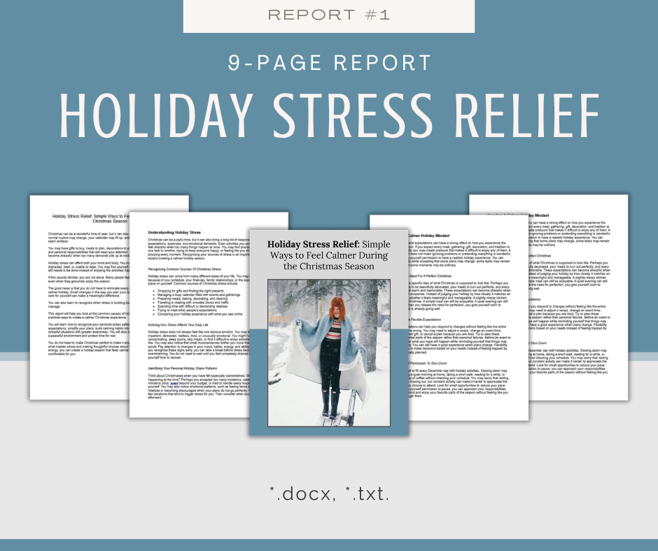 Holiday Stress Relief Reports | 5 Report Bundle