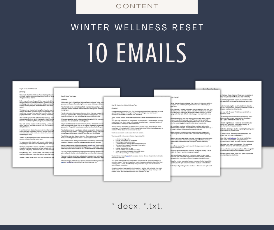 10-Day 'Winter Wellness Reset' Challenge
