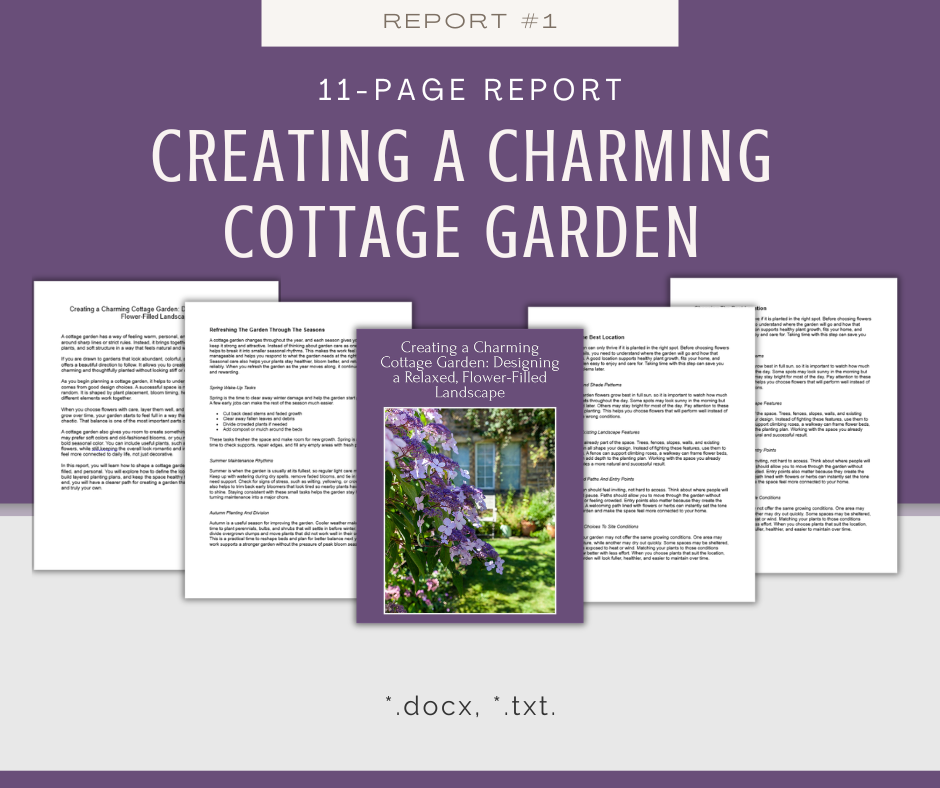 Types of Gardens Reports | 5 Report Bundle