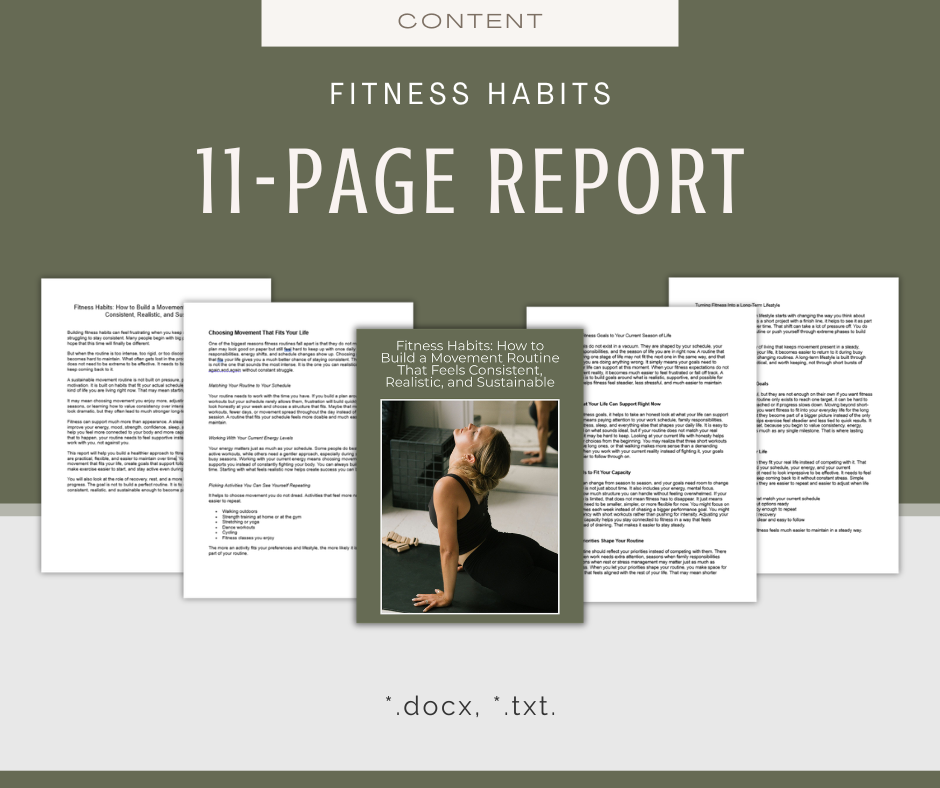 Fitness Habits | Report & Articles Bundle