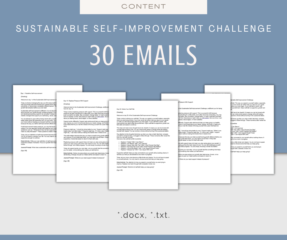 30-Day 'Sustainable Self-Improvement' Challenge