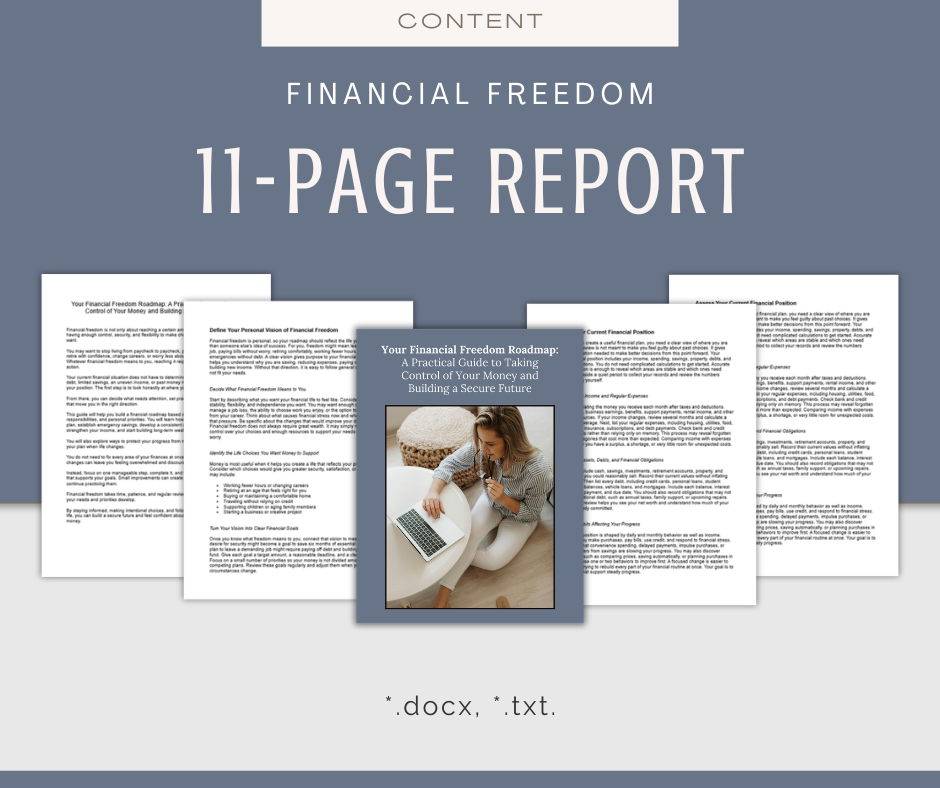 Financial Freedom | Content & Journal Bundle