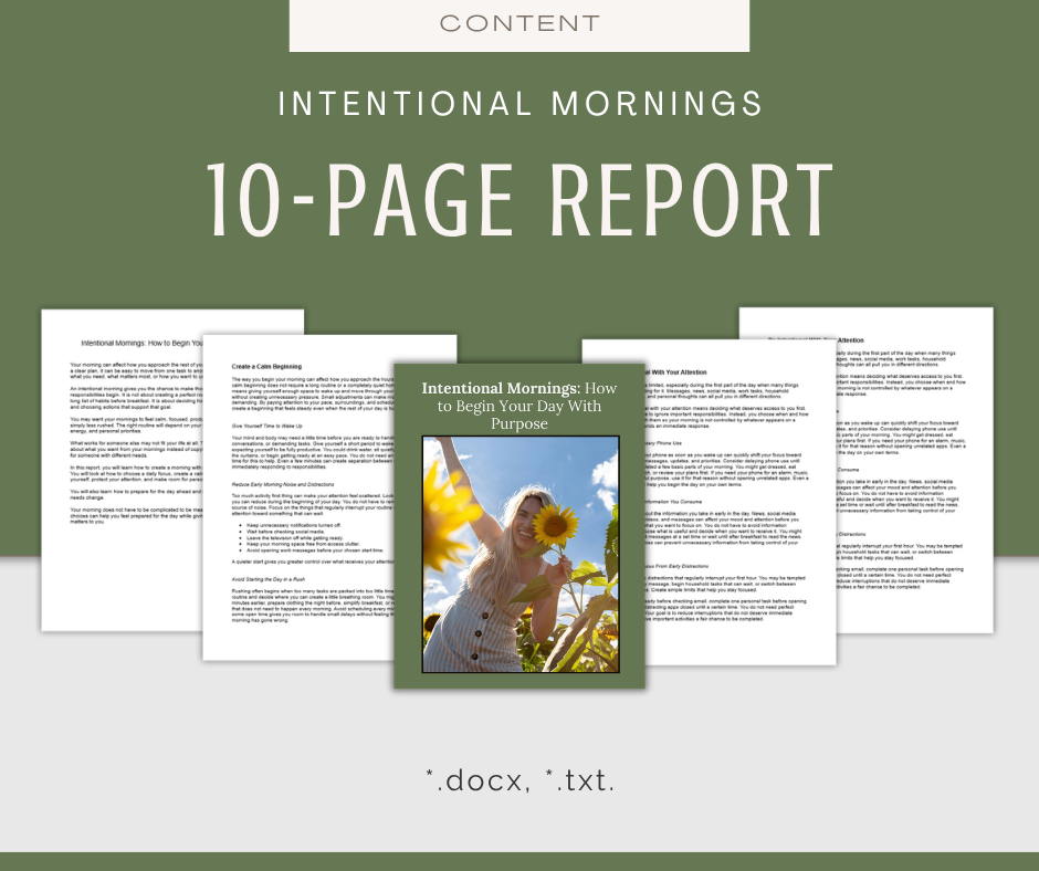 Intentional Morning | Content & Journal Bundle