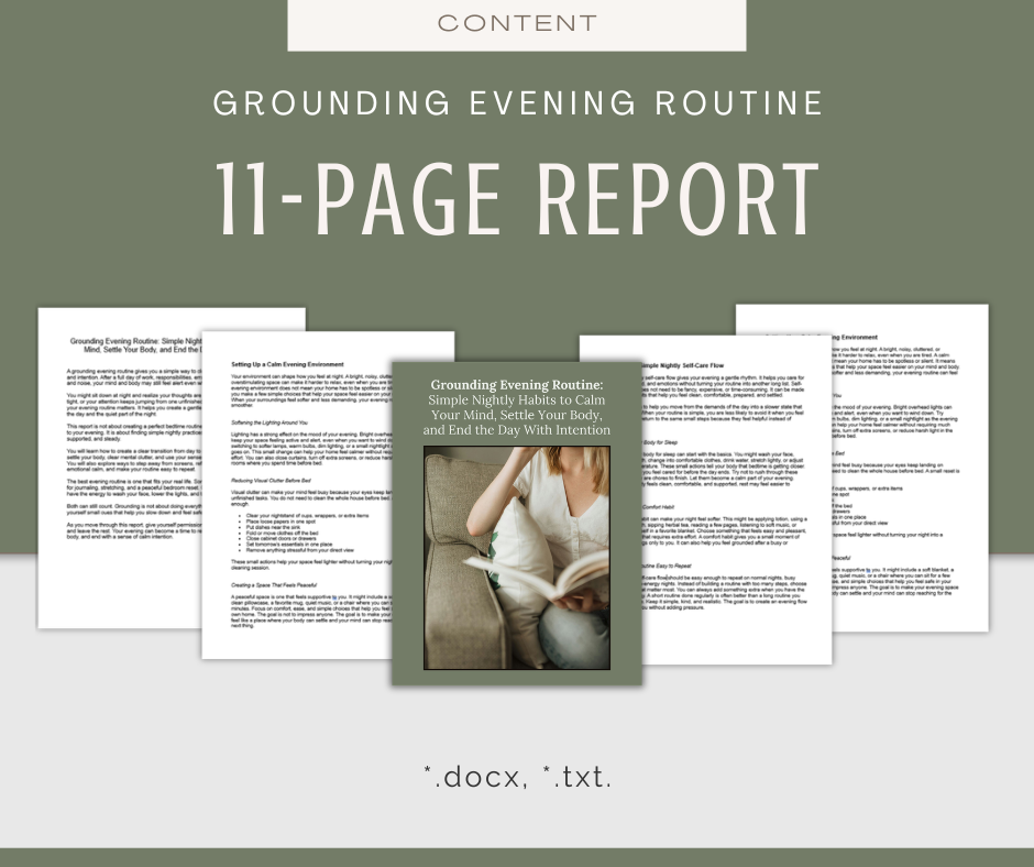 Grounding Evening Routine | Content & Journal Bundle