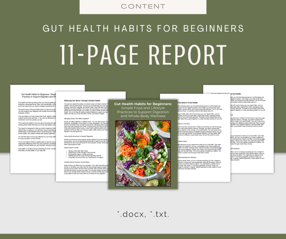 Gut Health Habits For Beginners | Content & Journal Bundle