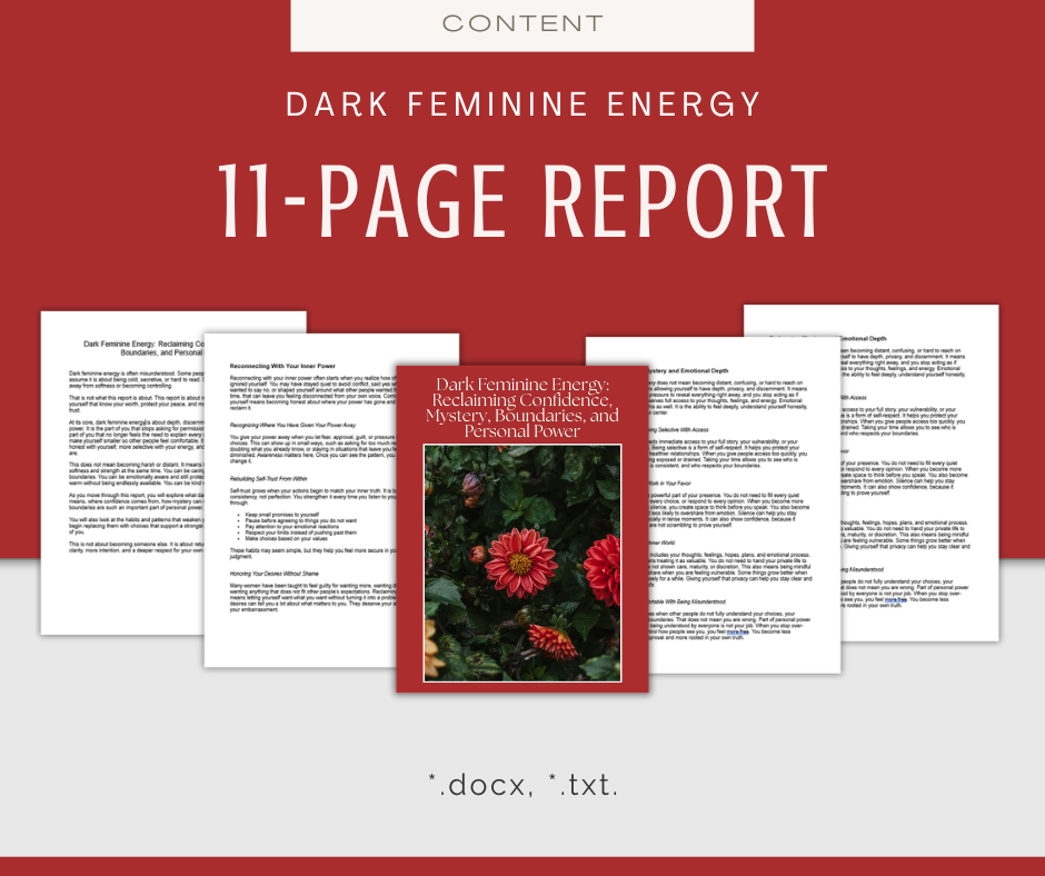 Dark Feminine Energy | Report & Articles Bundle