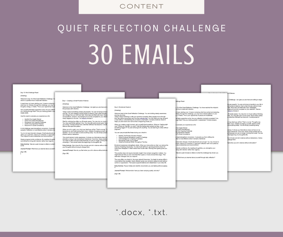 30-Day Quiet Reflection Challenge