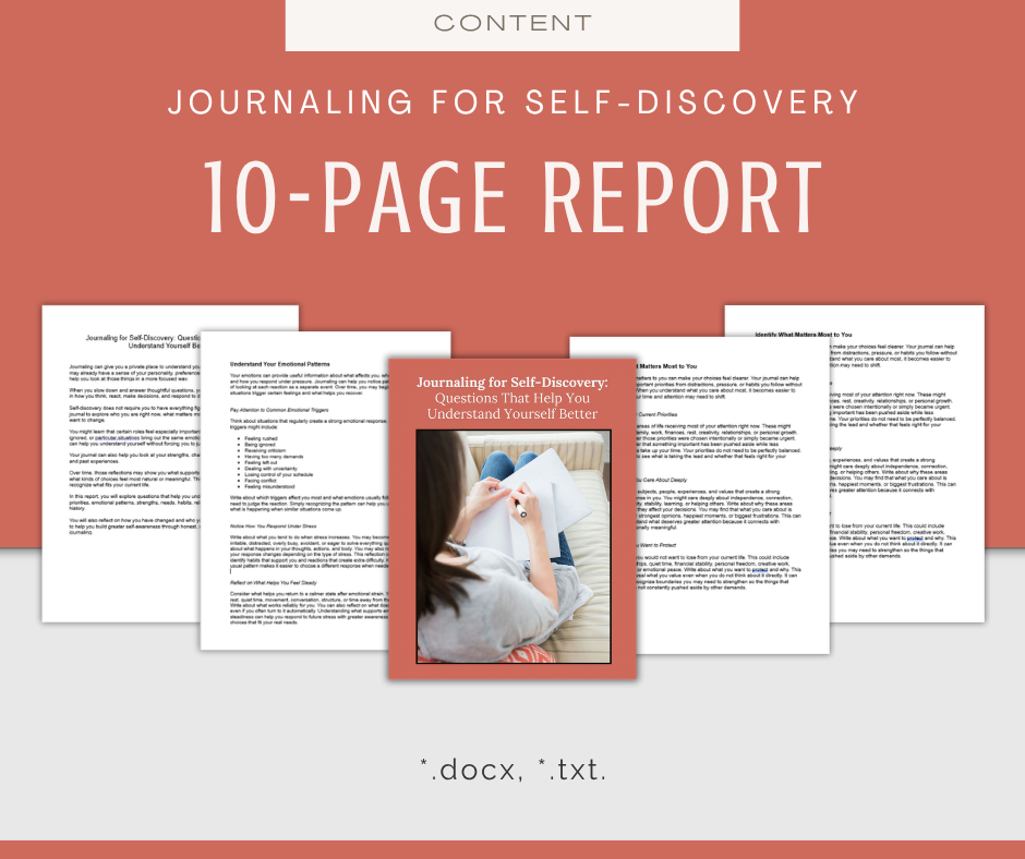 Journaling for Self-Discovery | Content & Journal Bundle